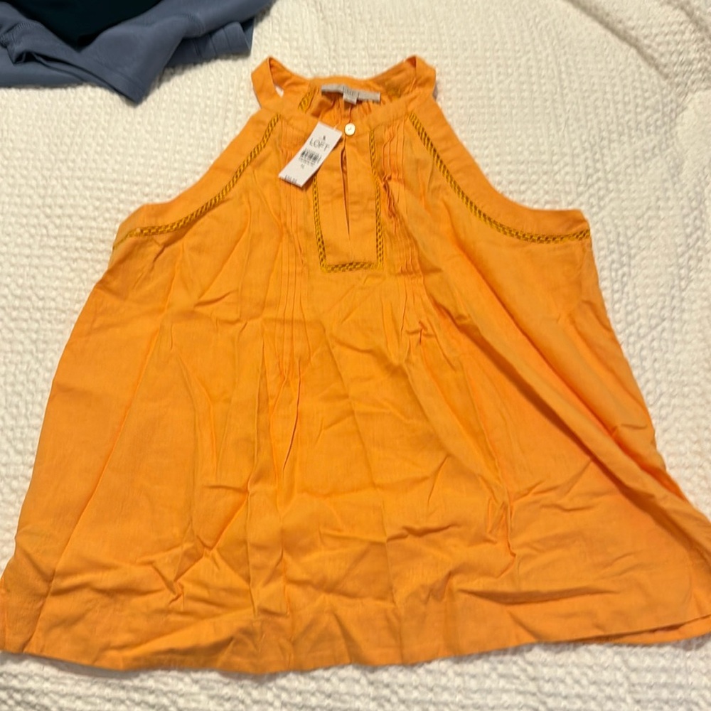 NWT tangerine top from loft
